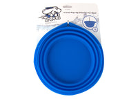 Travel Pop-up Silicone Bowl blauw 1L