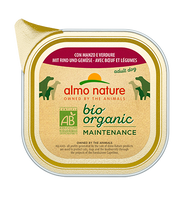 Almo Nature Organic Dogs Maintenance - Tray - rundvlees en groenten