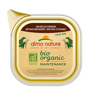 Almo Nature Organic Organic Dogs Maintenance - Tray - Kalfsvlees en Groenten