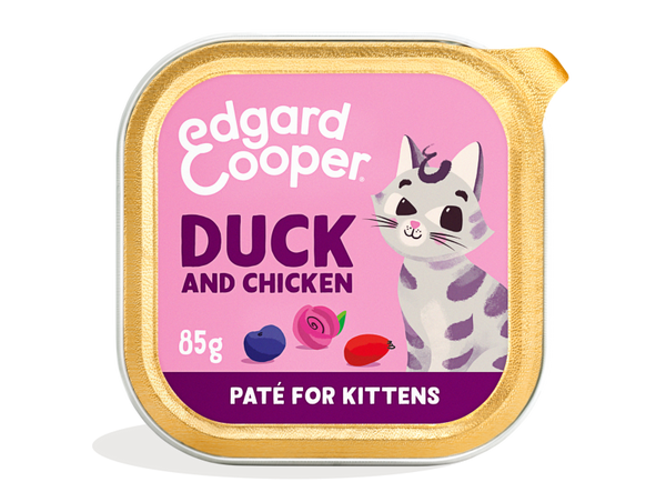 Edgard & Cooper kittenbakje - eend & kip (85g)