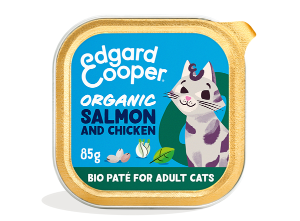 Edgard & Cooper Adult Kattenvoer - Biologische Zalm & Kip (85g)