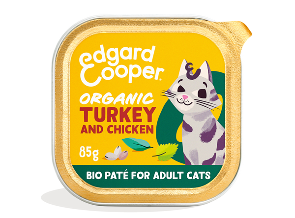 Edgard & Cooper Adult Kattenbakje - Biologische Kalkoen (85g)