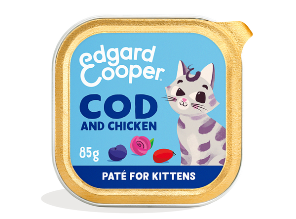 Edgard & Cooper kittenbakje - kabeljauw en kip (85 gr)