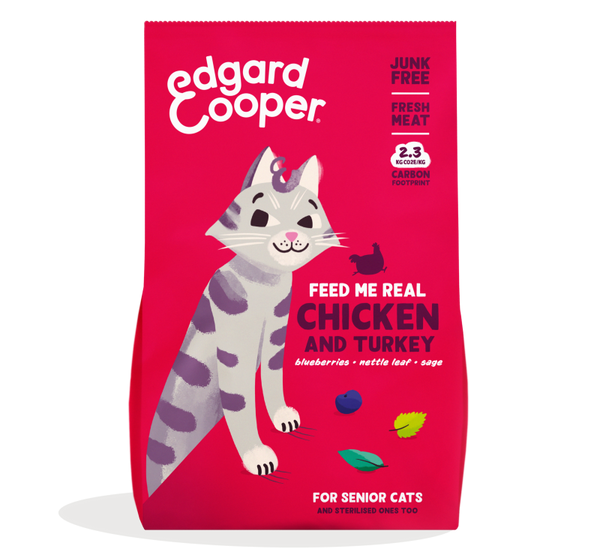 Edgard & Cooper voor Senior Katten - Kip & Kalkoen