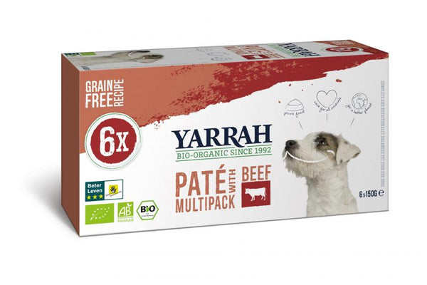 Yarrah bio multi-pack voor honden - rund (6x150gr)