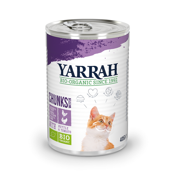 Biologische Yarrah Bites voor Katten - Kalkoen en Kip (405gr)