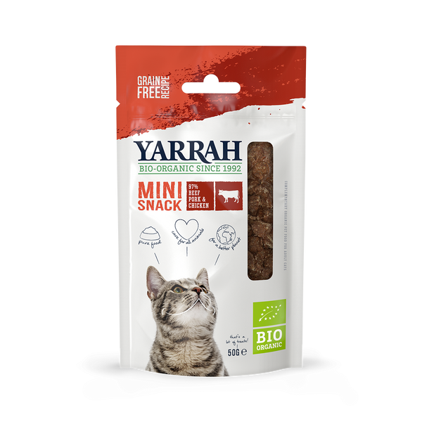 Yarrah biologische mini snack voor katten (50gr)