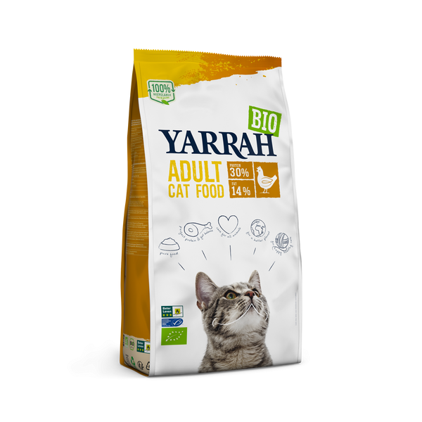 Yarrah biologisch kattenvoer voor volwassen katten - kip