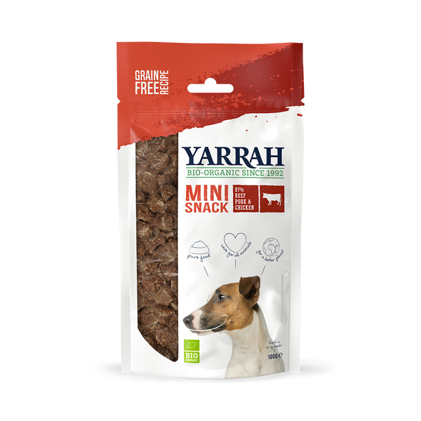 Yarrah Organic Mini Snack voor honden (100gr)