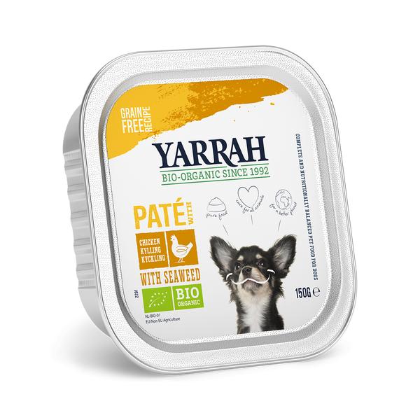 Biologische Yarrah Pate voor honden - kip (150gr)