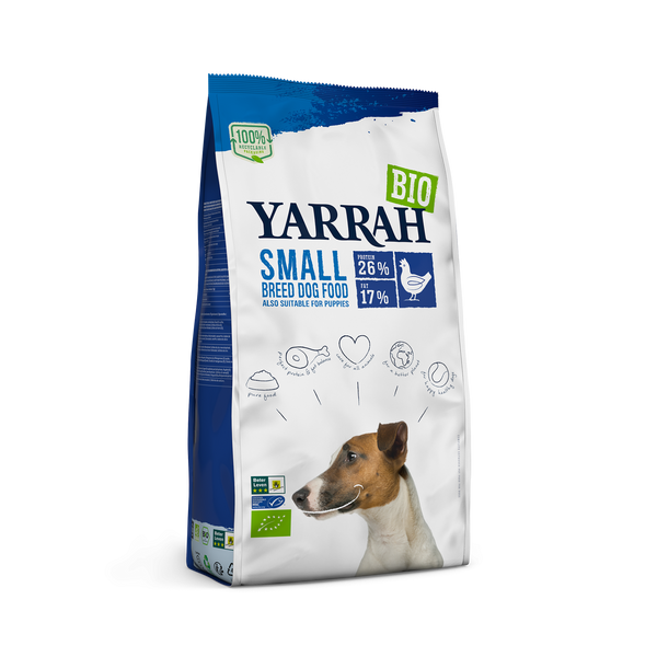 Yarrah biologische brokken voor kleine honden van het ras