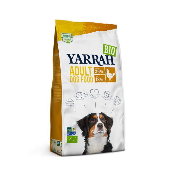 Yarrah biologische brokken voor volwassen honden - kip